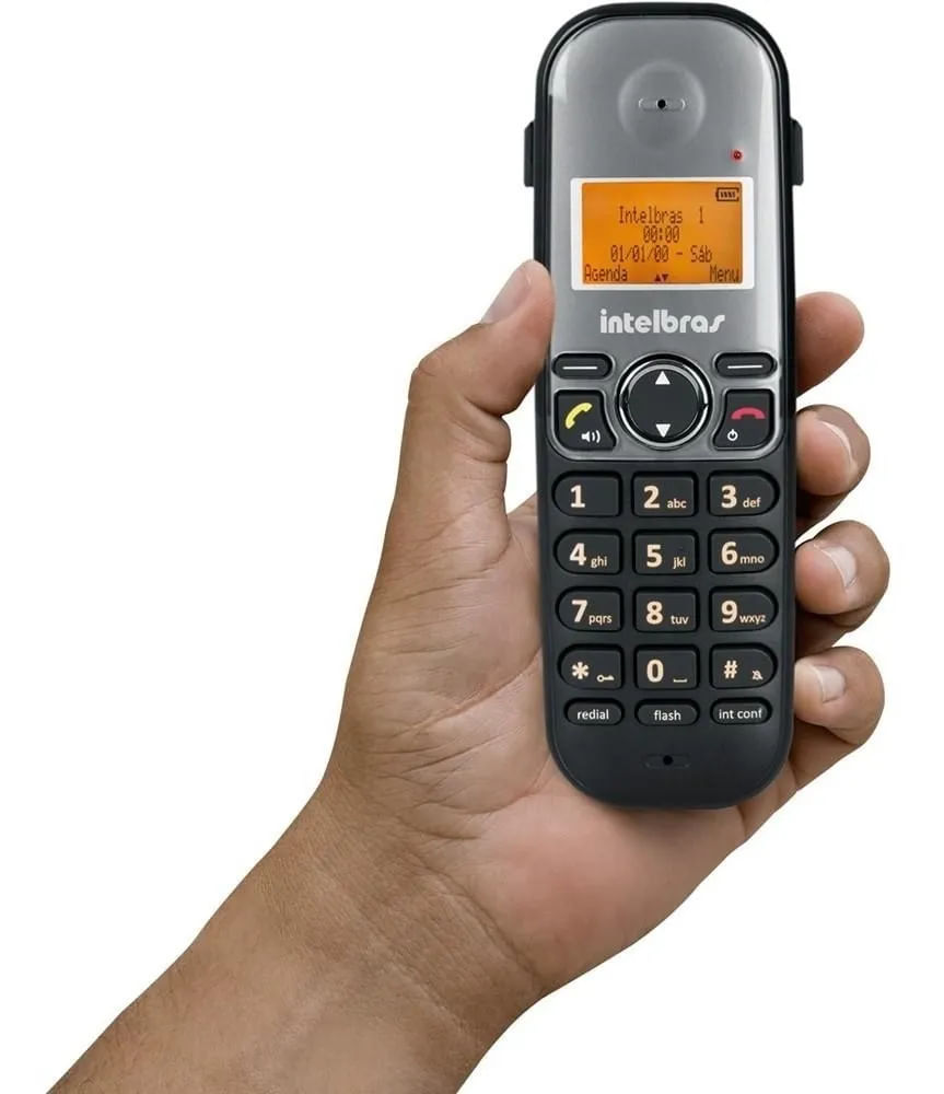 Telefone Fixo Sem Fio Intelbras Ts5120 Com Viva Voz e Identificador De Chamadas