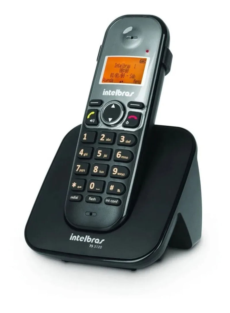 Telefone Fixo Sem Fio Intelbras Ts5120 Com Viva Voz e Identificador De Chamadas