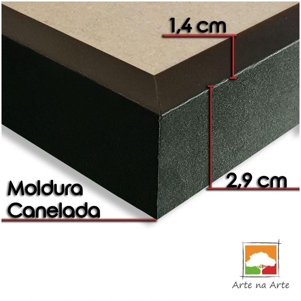 Quadro Premium Textura Cx Alta Folhas De Ouro 1 2un 40x60 Titulos Moldura Ocre