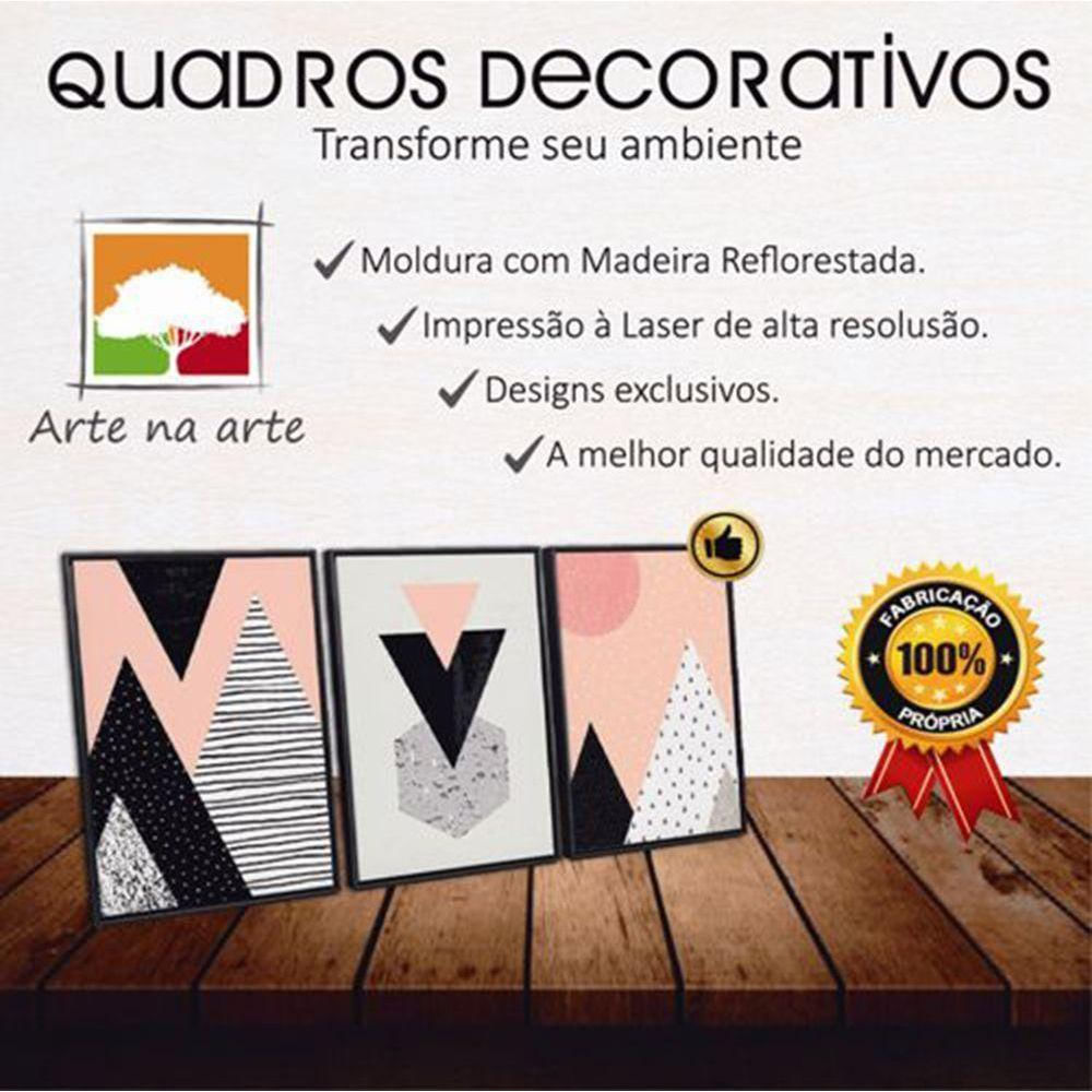 Conjunto Quadros Decorativos 4pç 20x20 Paixão Por Cozinhar 2 Titulos Moldura Azul