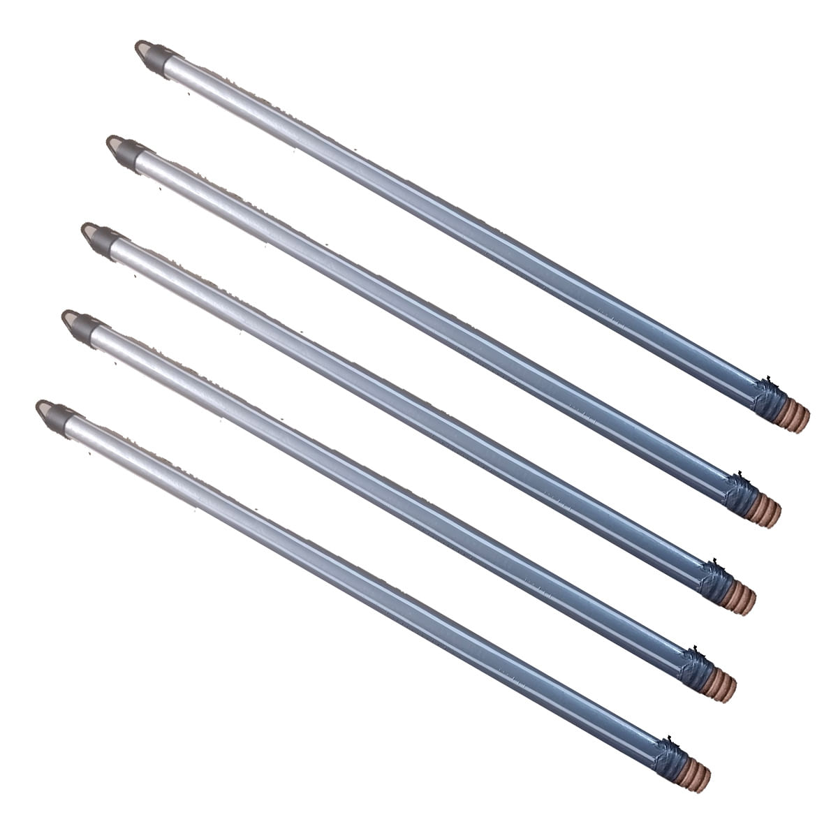 Kit 5 Unidades CABO de Rosca Madeira 60cm Encaixe Universal com Alça Plastificado / Encapado Para Pá / Desentupidor