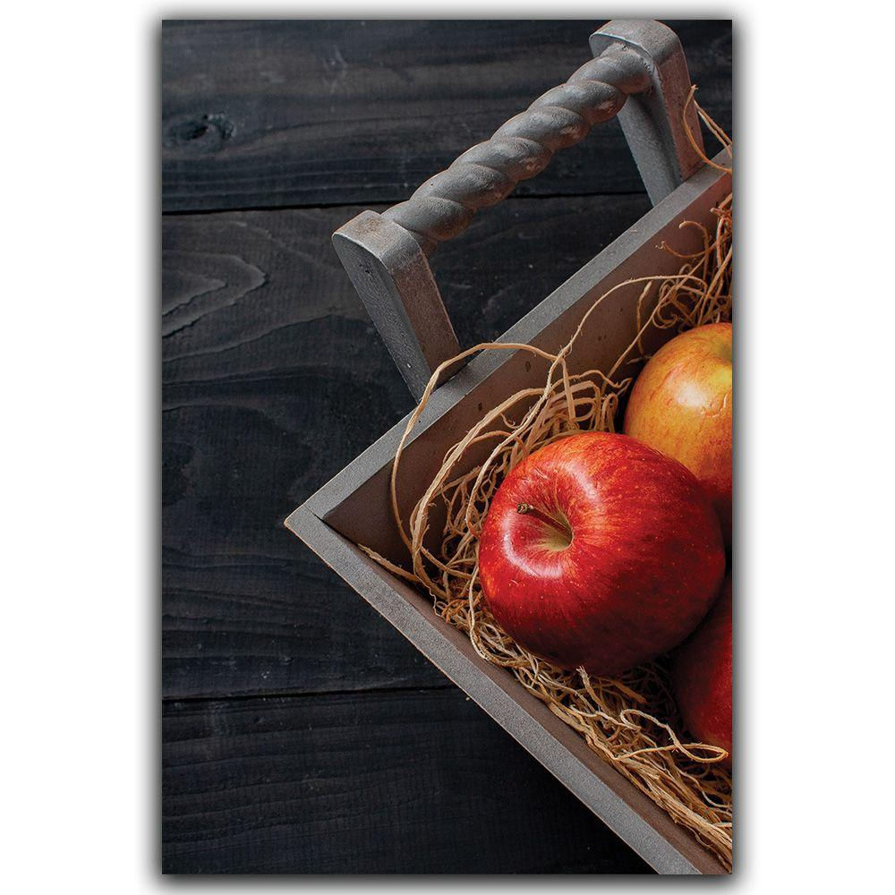 Kit Placas Quadros Decorativos 5 Peças Mdf 20x30 Maçãs