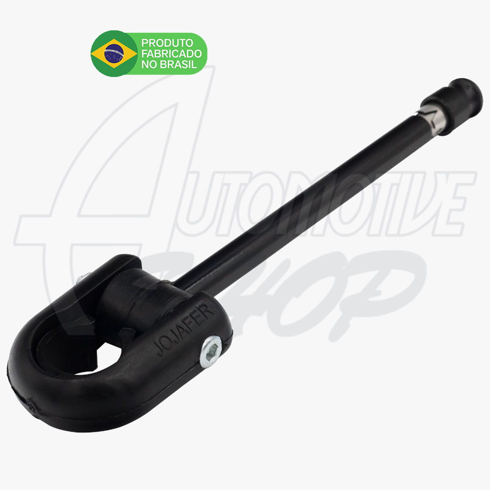 Antena Corta Pipa Moto Retrátil Guidao Aço Inox Preta M5B