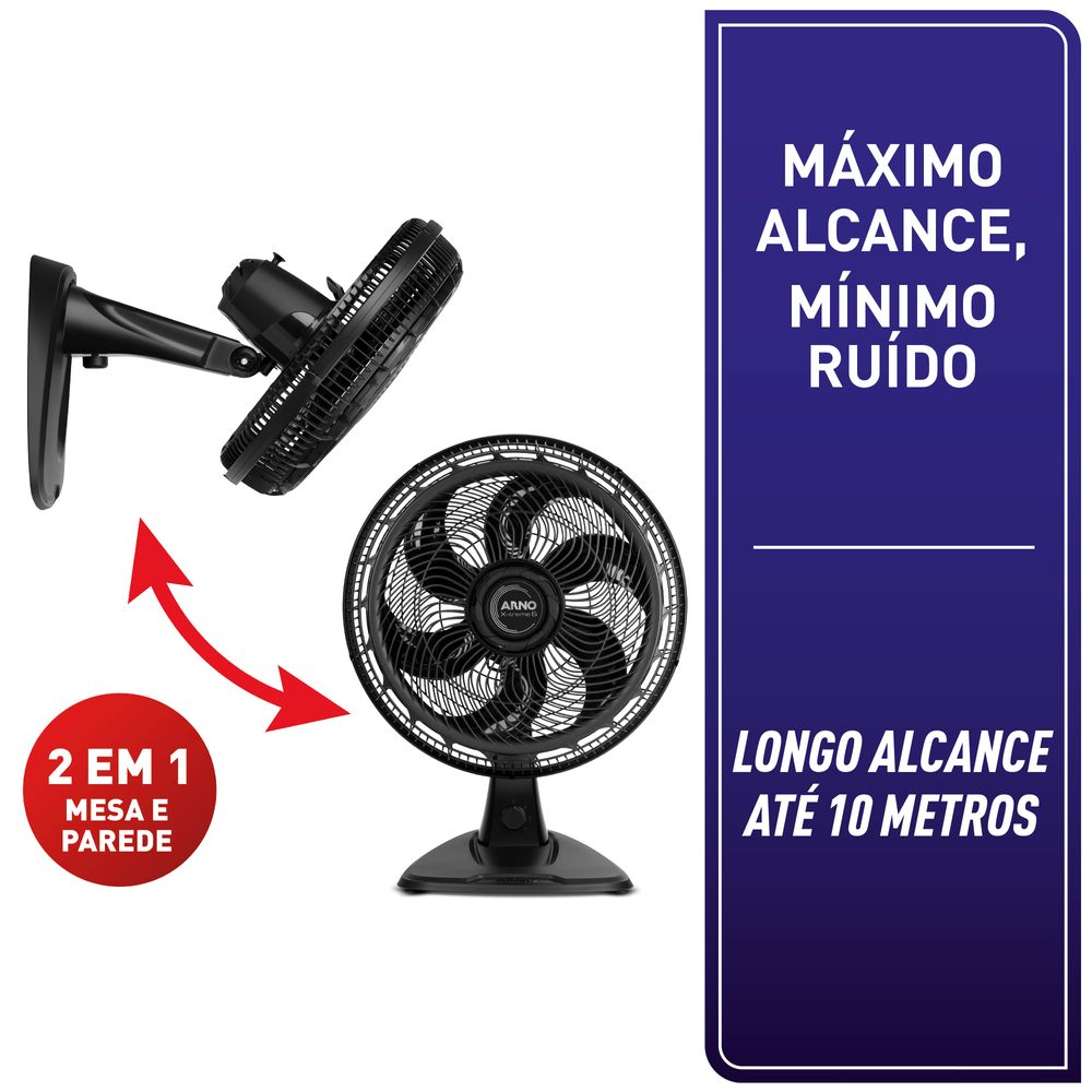 Ventilador de Mesa Arno 6 Pás X-TREME 6 VE60 - 40cm 220V