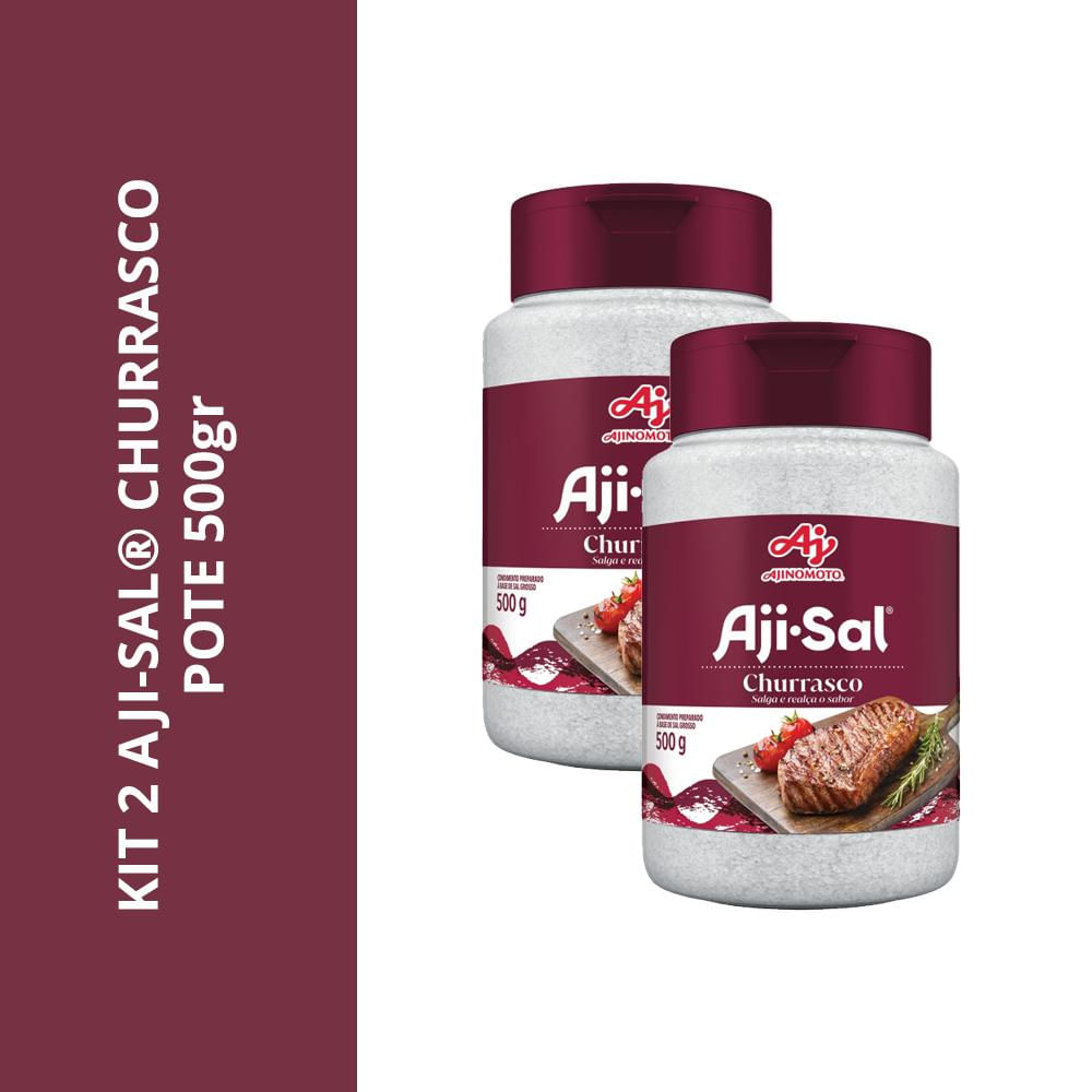 Kit 2 Aji-Sal Churrasco Pote 500Gr