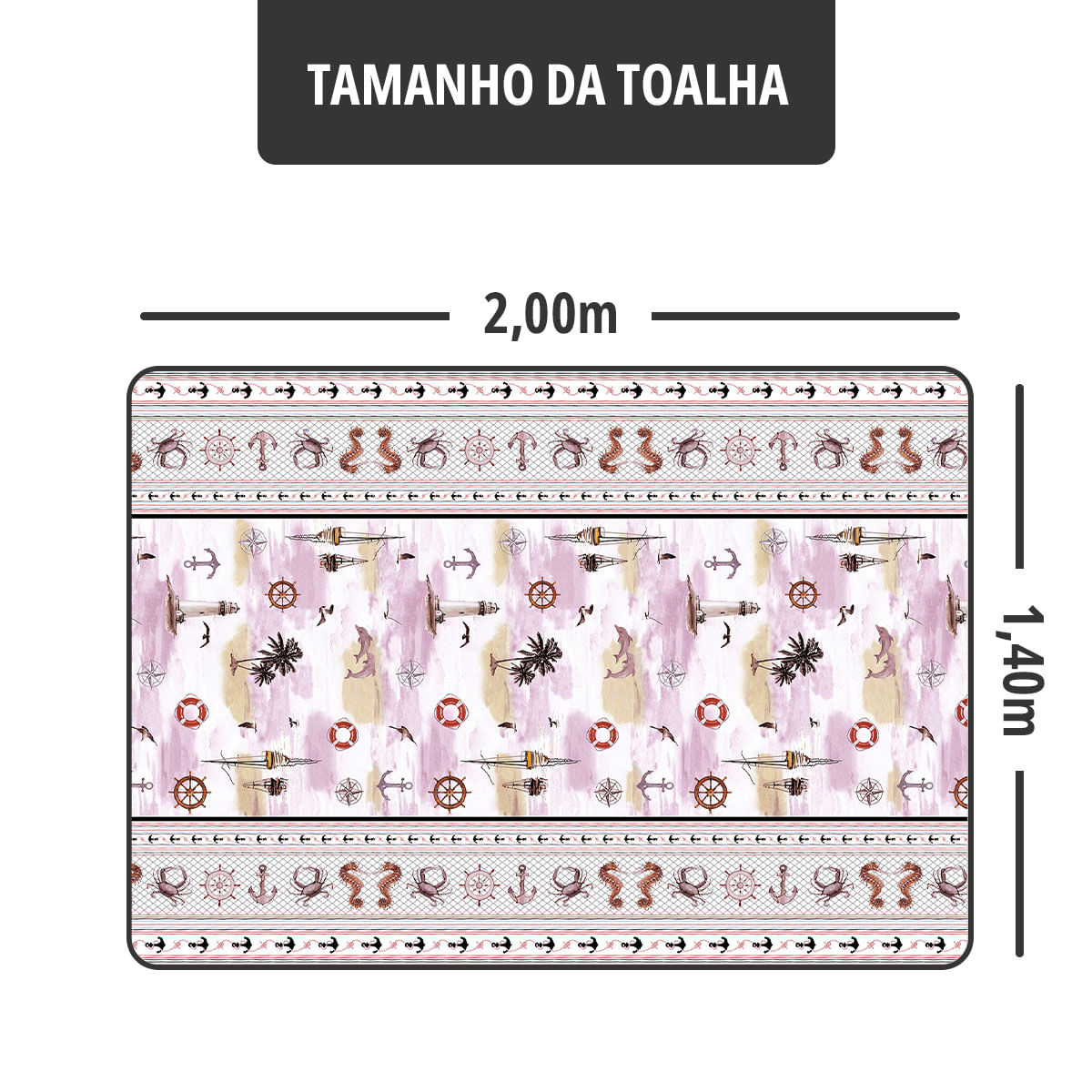 Toalha Mesa Plástica Térmica Oceano 6 E 8 Lugares 2,00