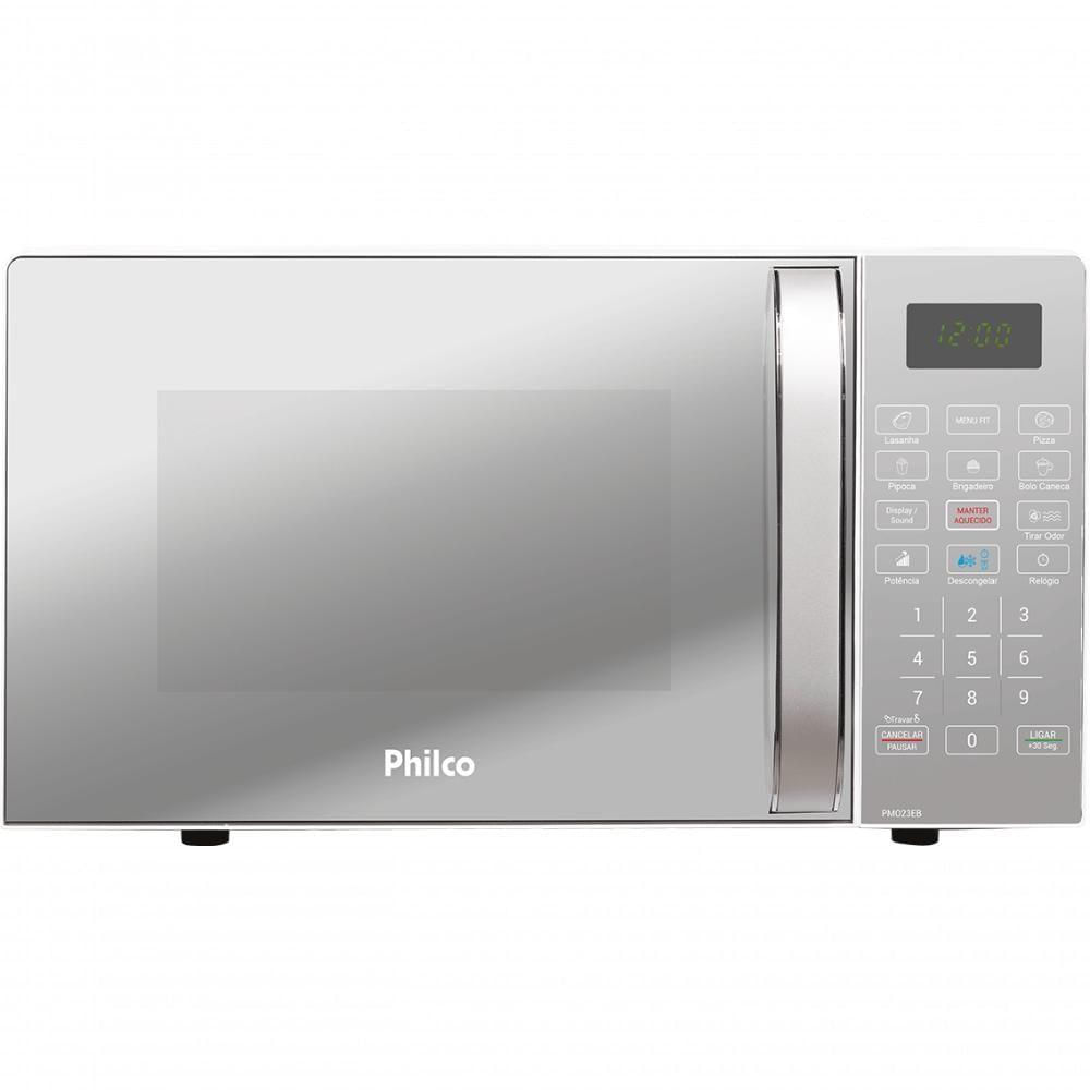 Micro-ondas Philco 20l Espelhado Branco Pmo23eb 220v