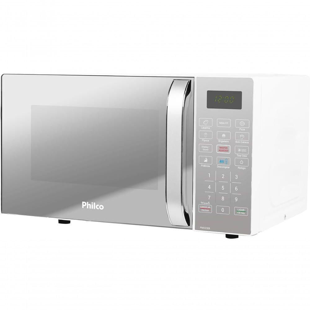 Micro-ondas Philco 20l Espelhado Branco Pmo23eb 220v