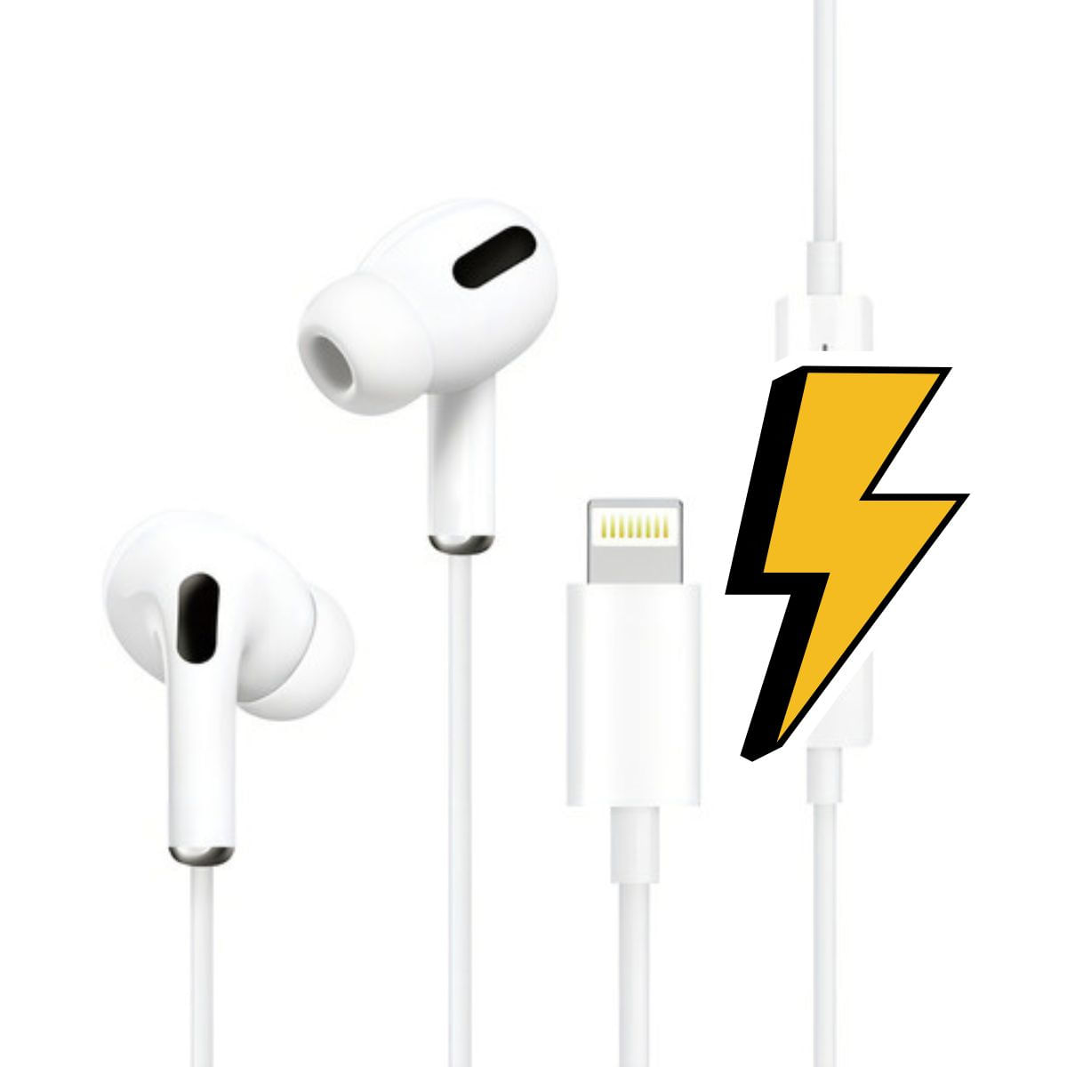 Fone Com Fio Branco Silicone Para iPhone 13 Mini
