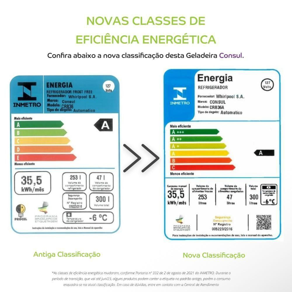 Geladeira Consul Frost Free 300 Litros Branca Com Freezer Supercapacidade CRB36AB 127V