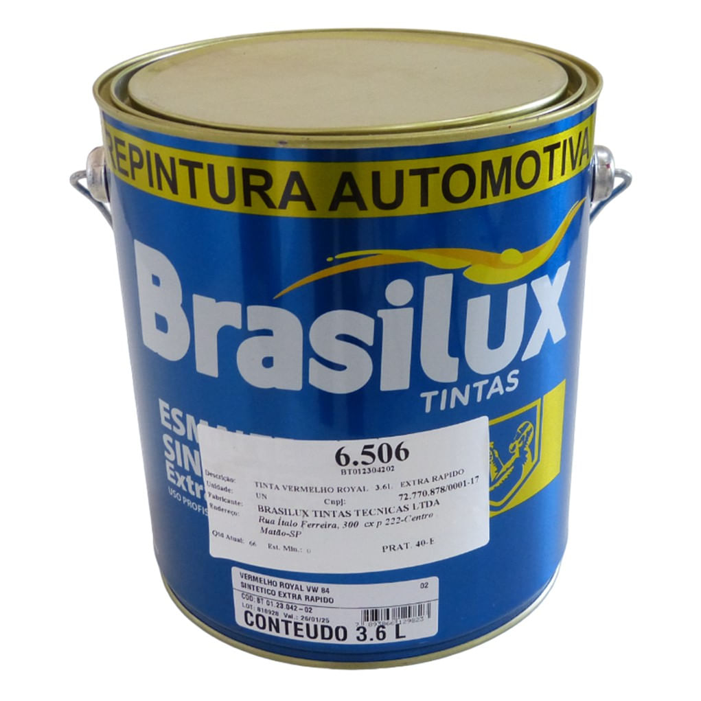 Tinta Vermelha Brasilux Royal 3.6L Extra Rápido