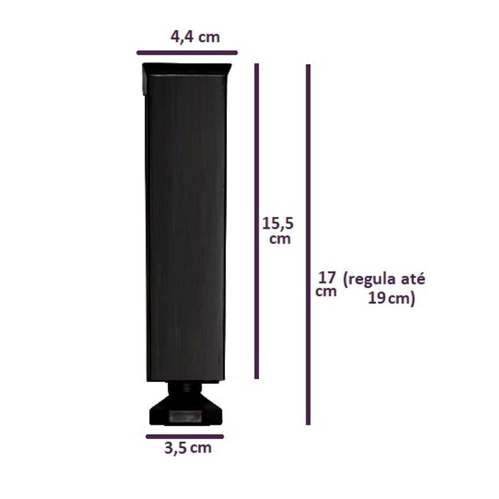 10 Pés Cozinha Vap Preto C- Parafusos Regula 17 Cm Até 19cm Gabinete Armário Balcão