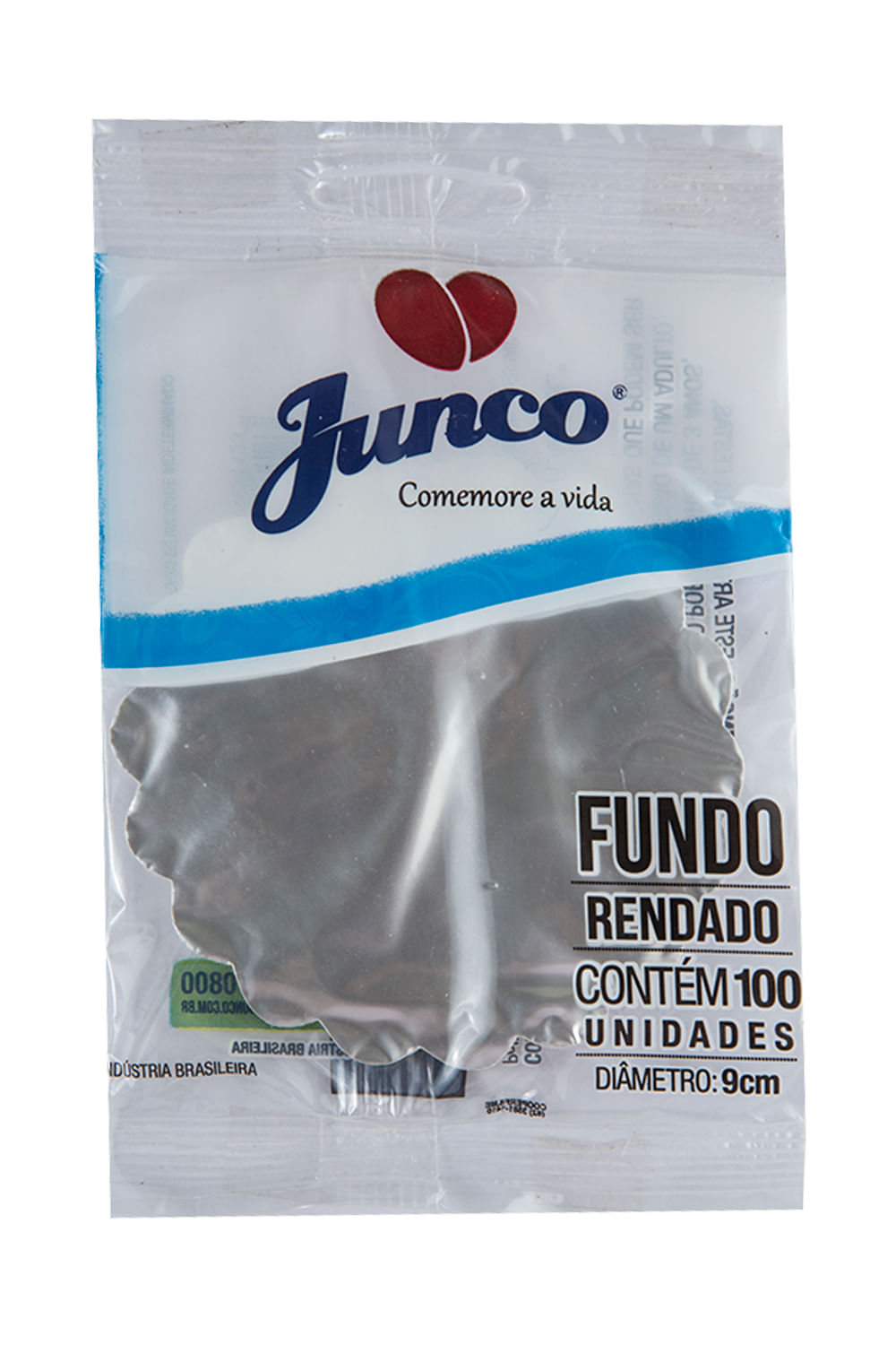 Fundo Rendado Junco Nº9 com 100 Unidades Transparente