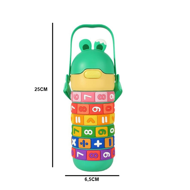 Garrafa Térmica Infantil Educativa Tabuada Números - 430 ML