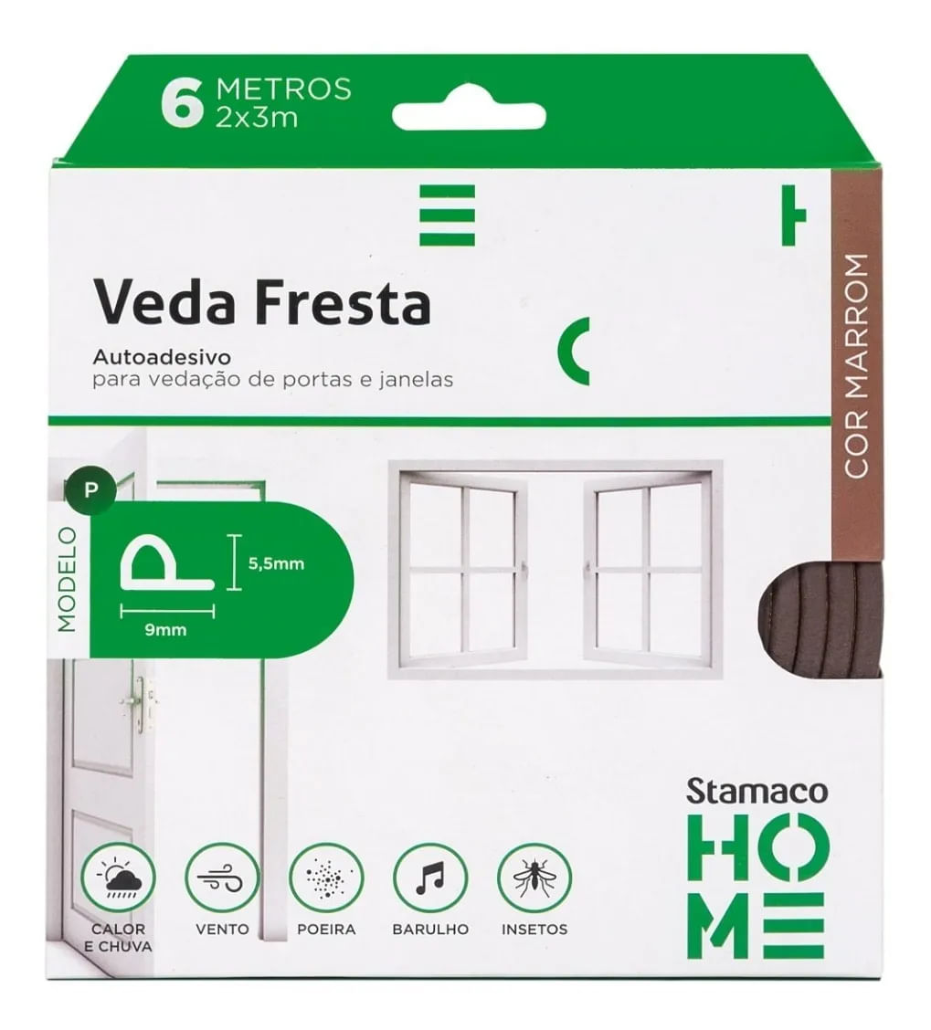 VEDA FRESTAS MARROM MODELO - P