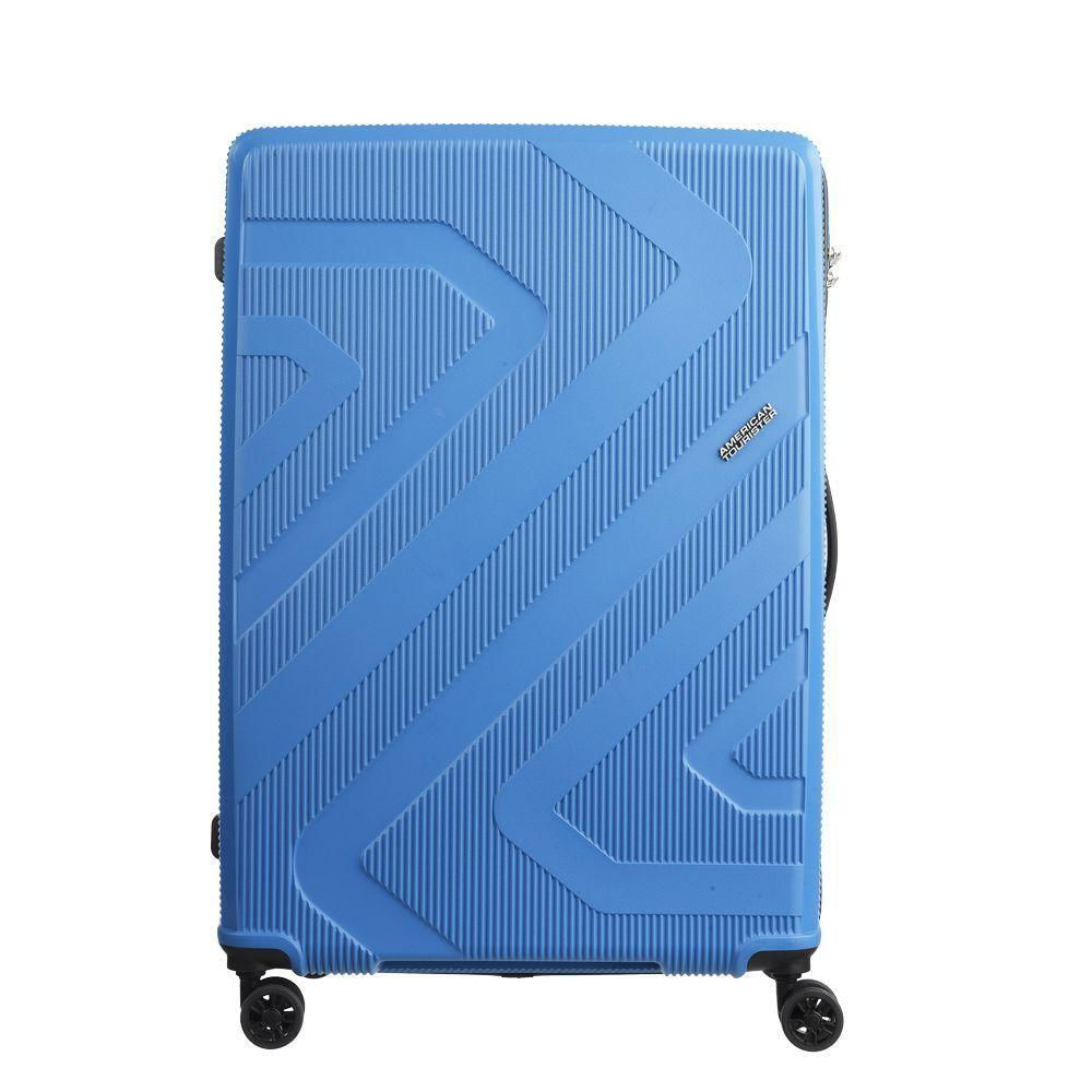 Mala Grande para Viagem Polipropileno American Tourister Camboriu Cadeado TSA Rodas 360º Azul - G