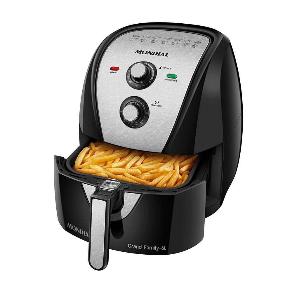 Fritadeira Elétrica Sem Óleo Air Fryer Mondial AFN-60 6L