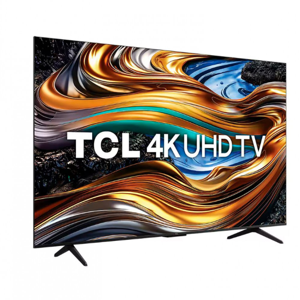 Smart TV 43 UHD 4K TCL P755 LED com Google TV, Dolby Vision e Atmos, HDR10+, Wi-Fi, Bluetooth, Google Assistente e Design sem Bordas Preto / Bivolt