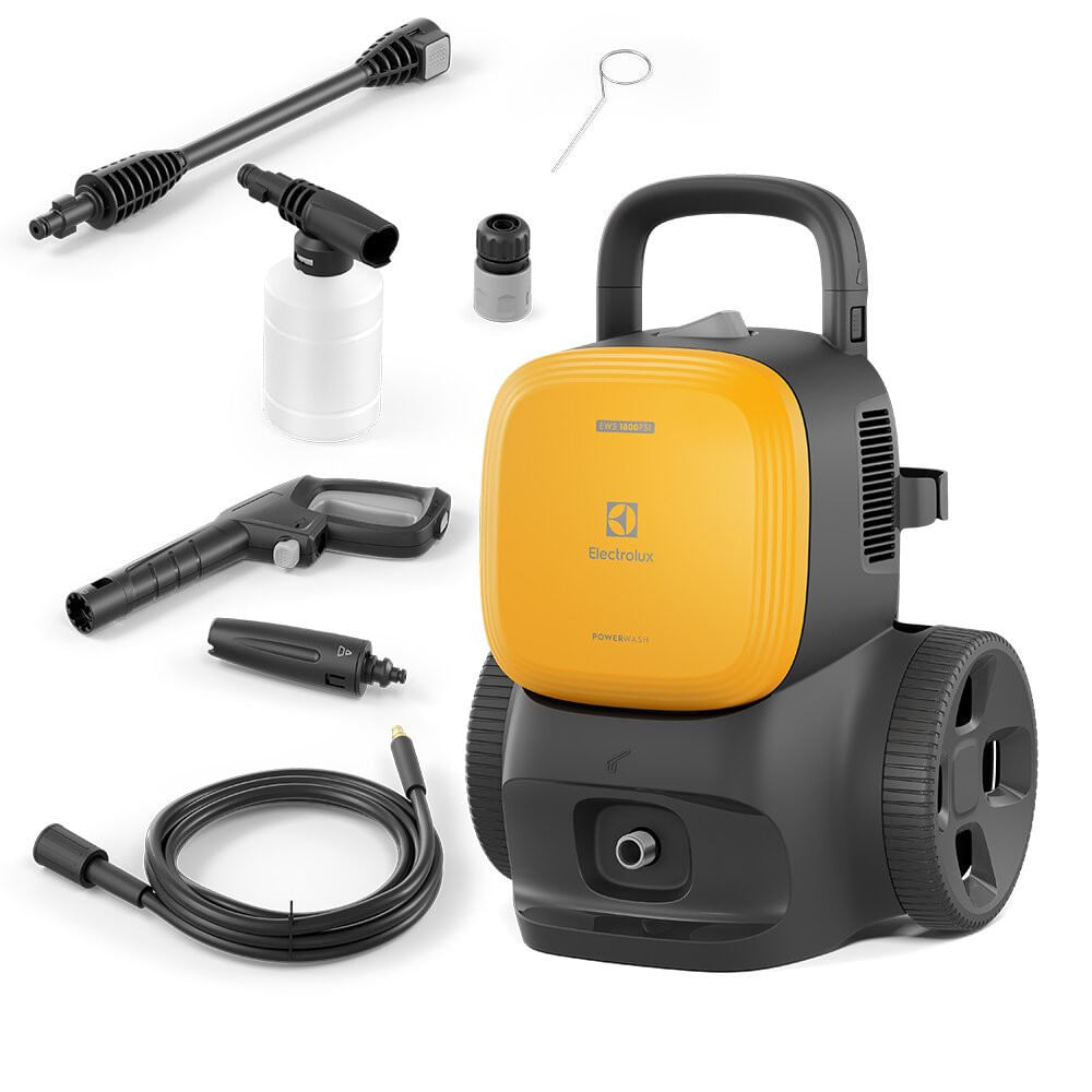 Lavadora de Alta Pressão Electrolux 1800PSI 1400W PowerWash - EWS1800 Amarelo / 220V