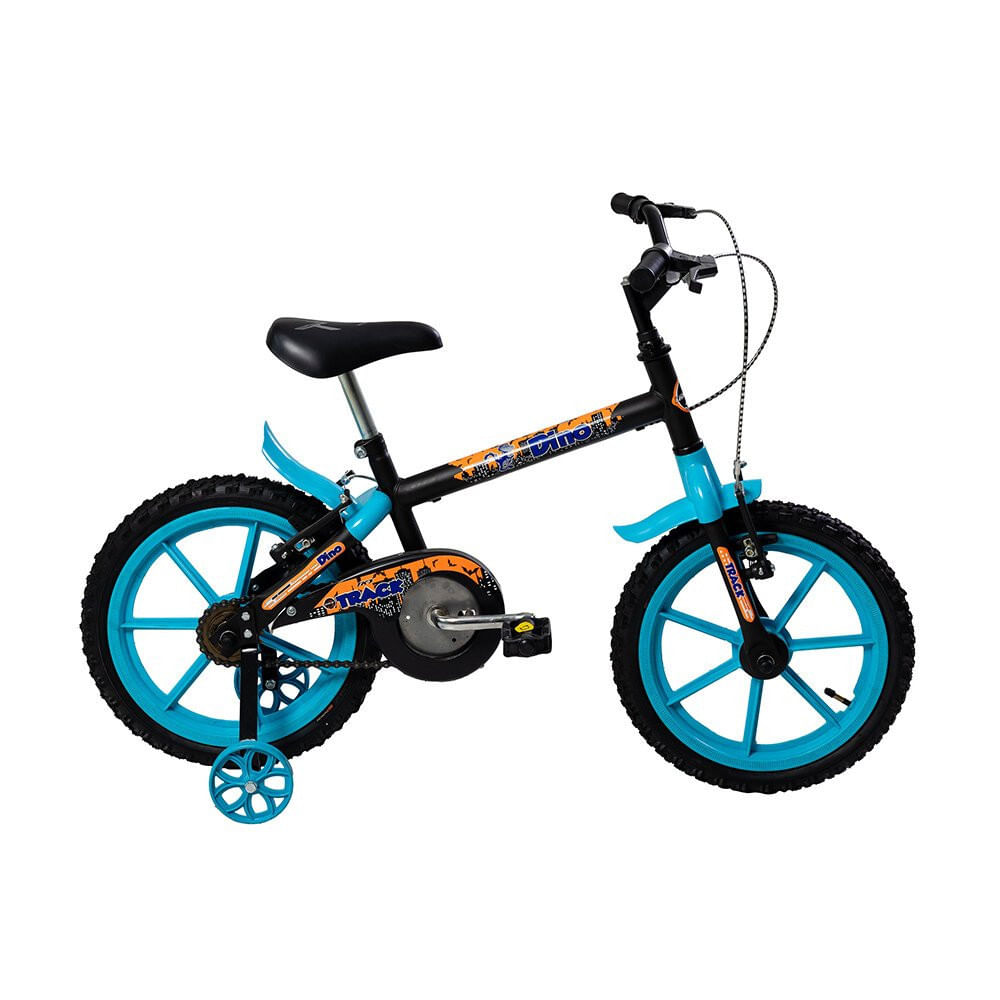 Bicicleta Infantil Track e Bike Dino PZ Aro 16 Rodinhas Laterais