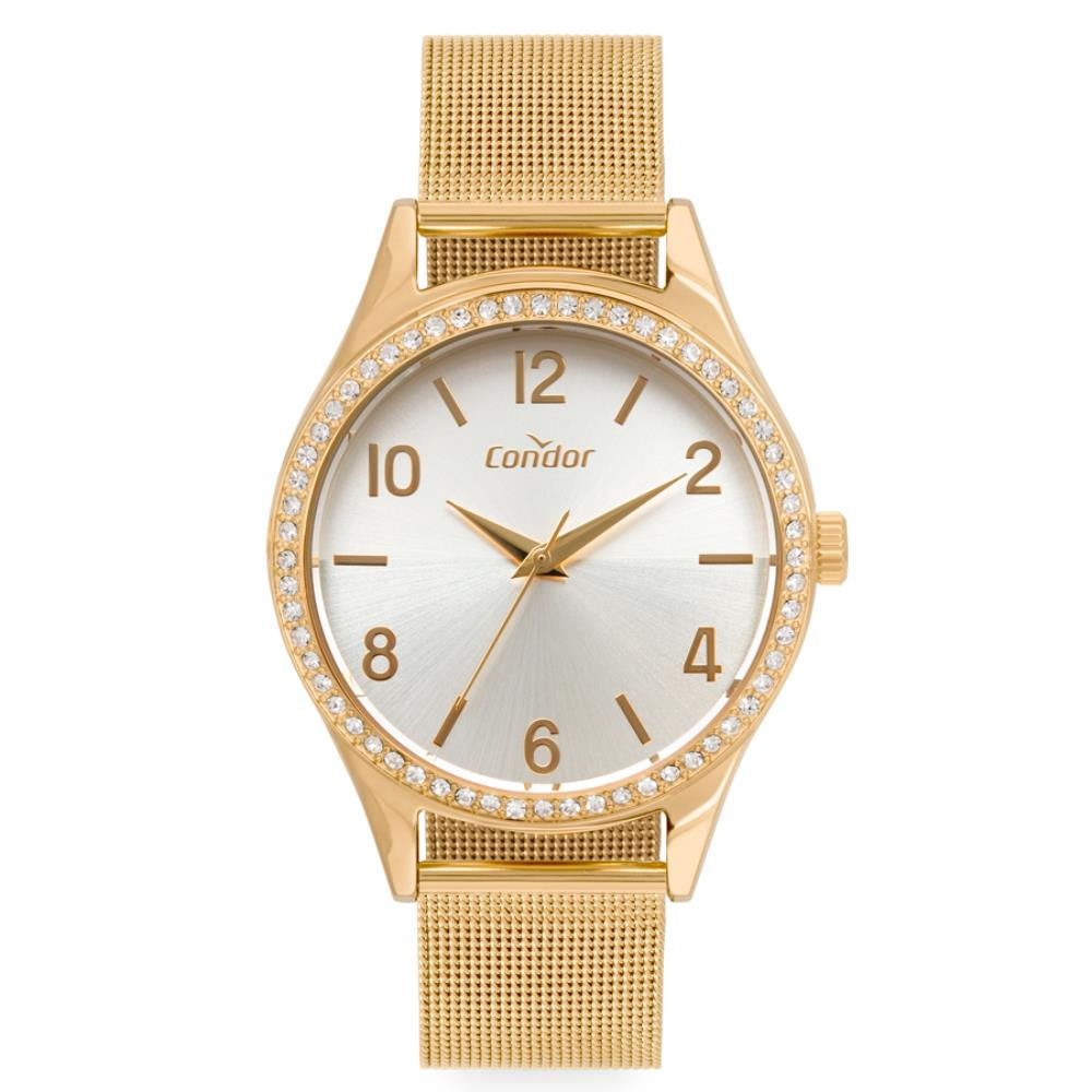 Relógio Condor Feminino Ref:Co2035nad/4b Casual Mesh Dourado