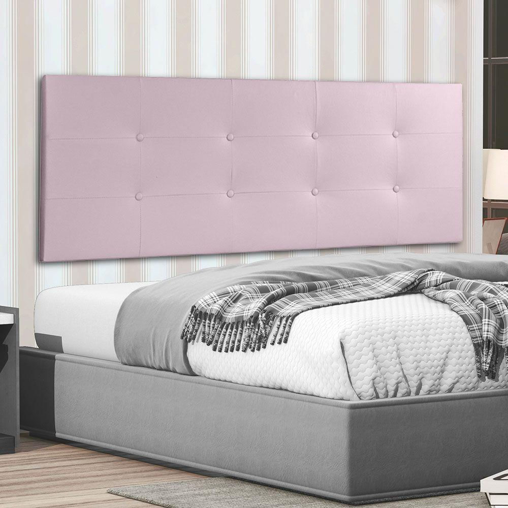 Cabeceira Painel King 1,95m Berlim Suede Rosa Bebê