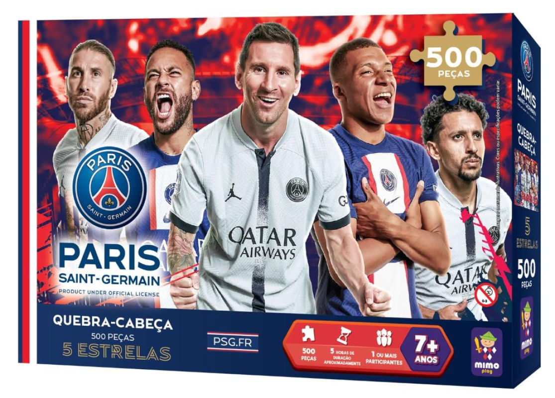 Quebra-Cabeça Colecionável PSG 5 Estrelas 500 Peças - Mimo