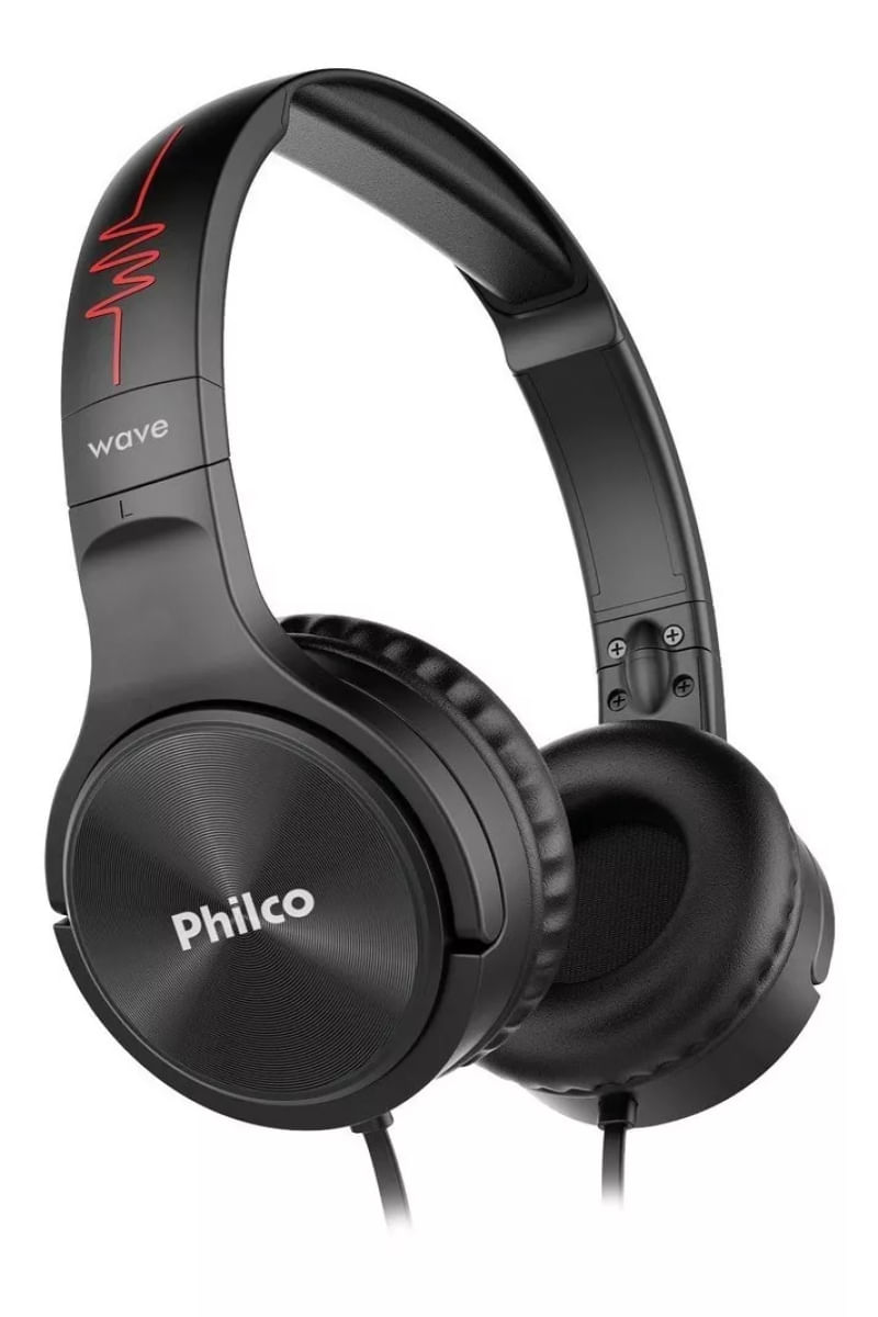 Fone de ouvido over-ear Philco Wave PFO02 preto