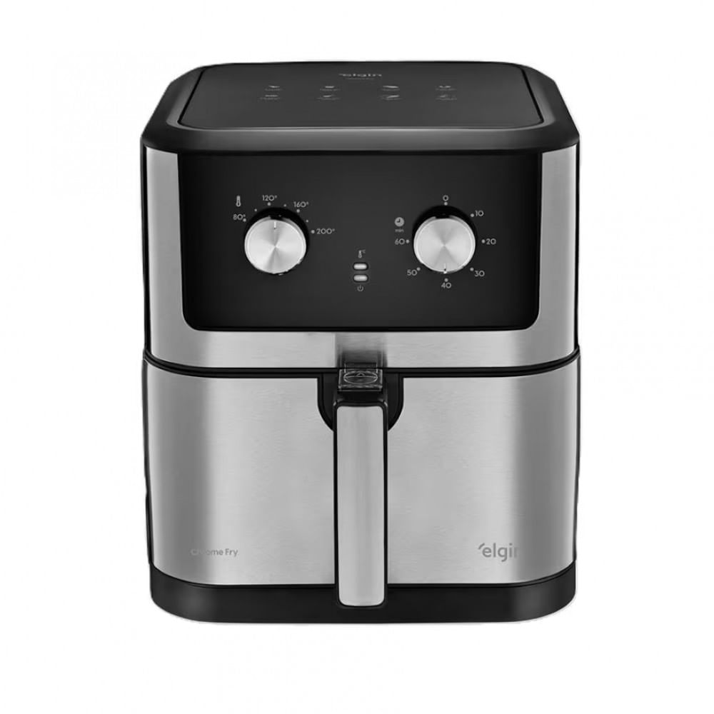 Fritadeira Elétrica Sem Óleo Air Fryer Elgin Chrome Fry 8 litros