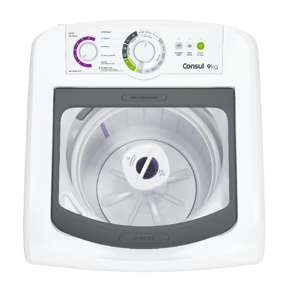 Máquina De Lavar Consul 9kg Branca Com Dosagem Econômica E Ciclo Edredom Cwb09bb - 220v