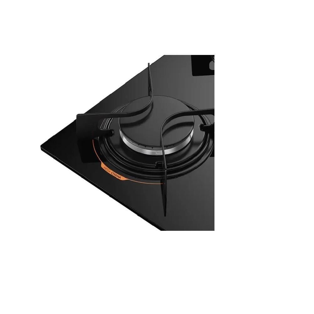 Cooktop Atlas 4 Bocas Utop Com Mesa De Vidro Preto - Bivolt