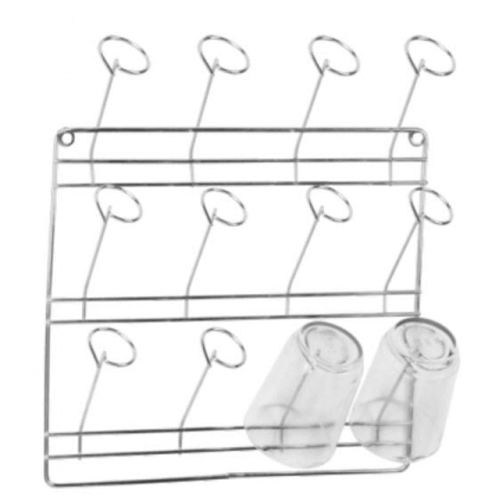 Escorredor De Copos De Parede Com Capacidade Para 12 Copos