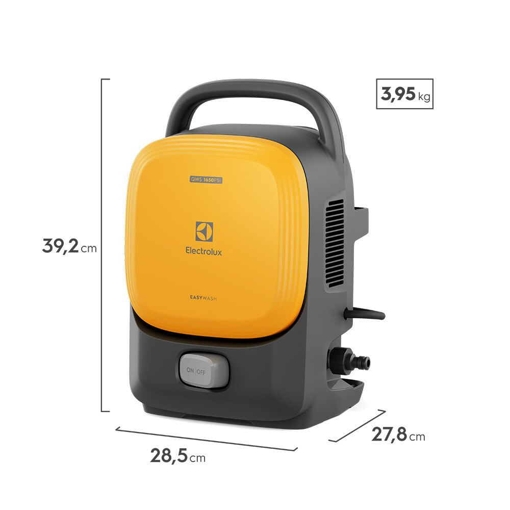 Lavadora de Alta Pressão Electrolux 1650PSI 1400W EasyWash - QWS1650 Amarelo / 220V