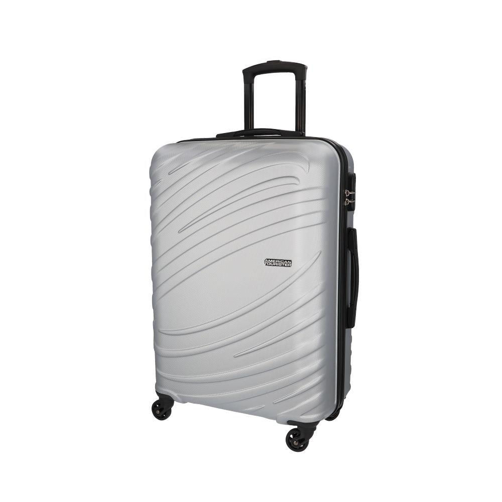 Mala Média Abs American Tourister Tesa By Samsonite Cadeado Integrado Rodas 360 Prata M