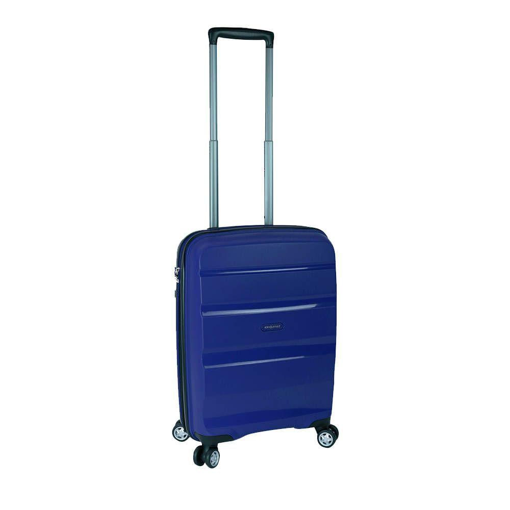 Mala De Bordo Pequena Expansível Polipropileno Samsonite Spin Air Cadeado Tsa Azul P