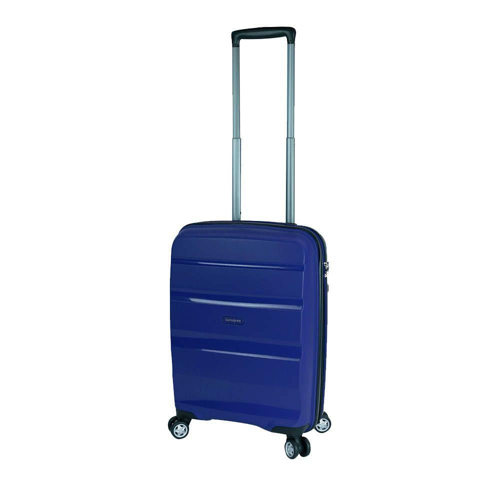 Mala De Bordo Pequena Expansível Polipropileno Samsonite Spin Air Cadeado Tsa Azul P