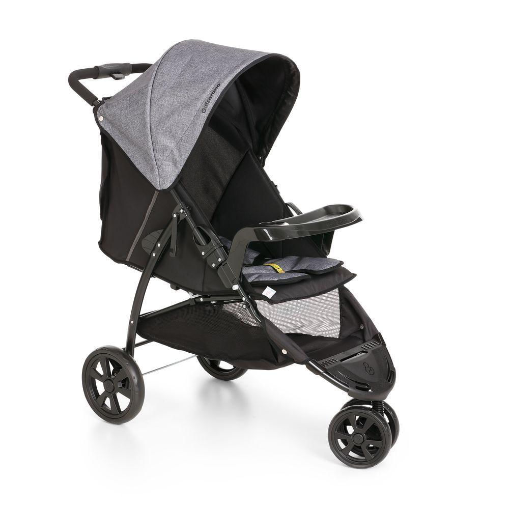 Carrinho De Bebê Para Passeio Galzerano Cross Trail 1450 De 0 Meses Até 15kg Cinza E Preto