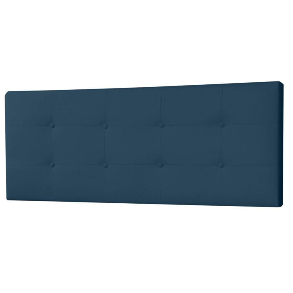 Cabeceira Painel King 1,95m Berlim Suede Azul Marinho