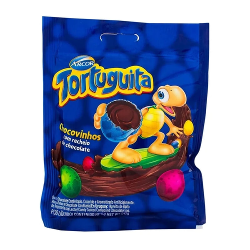 Arcor Tortuguita Chocovinhos Com Recheio Chocolate 50 gramas