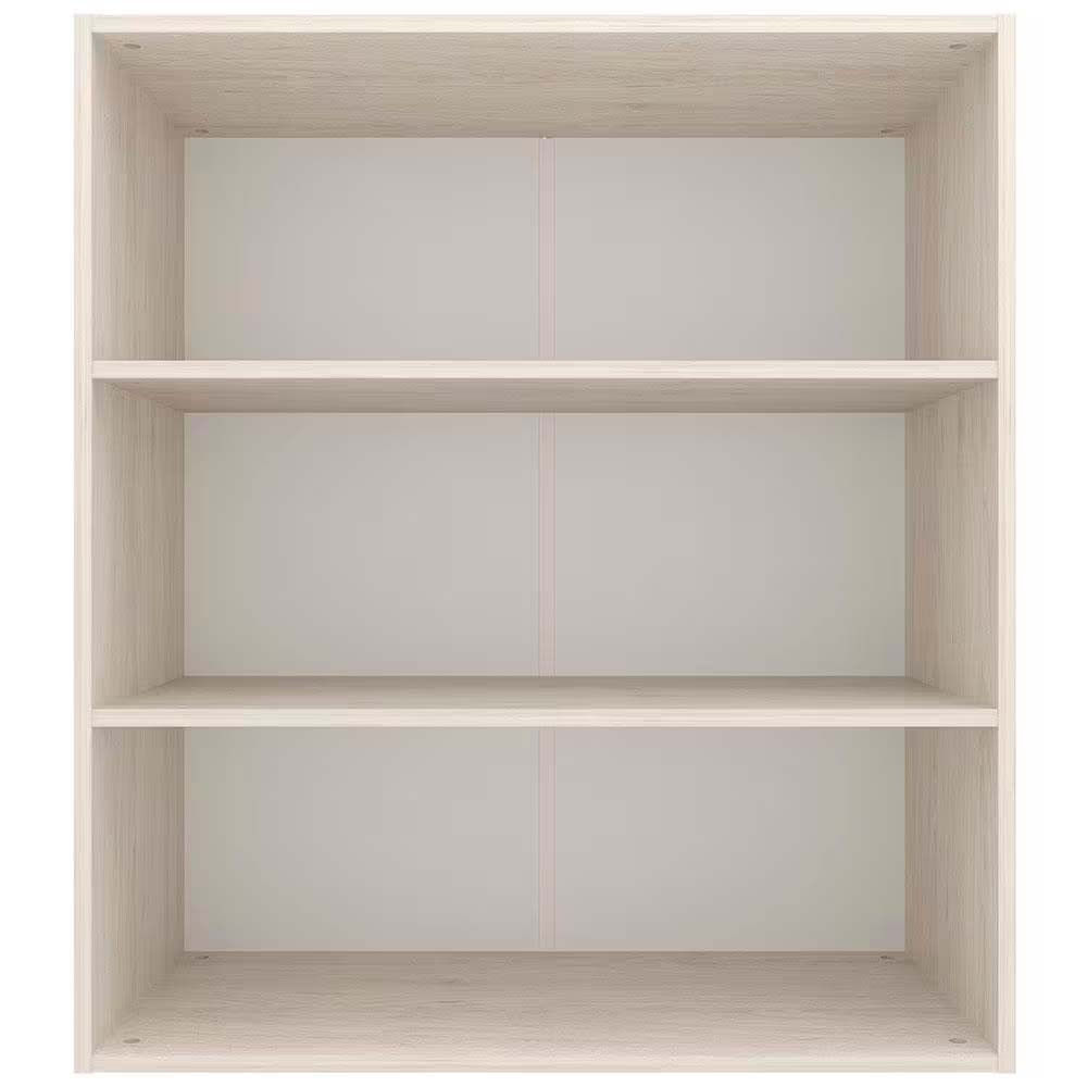 Armário Aéreo Bartira Cristal MDP 15mm com 2 Portas e 2 Prateleiras - 80cm de largura Freixo/Azul Wood