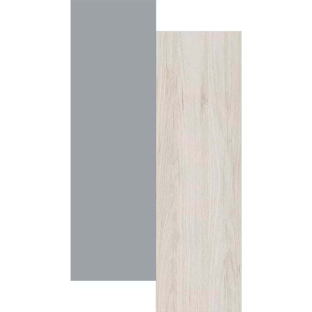 Armário Aéreo Bartira Cristal MDP 15mm com 2 Portas e 2 Prateleiras - 80cm de largura Freixo/Azul Wood