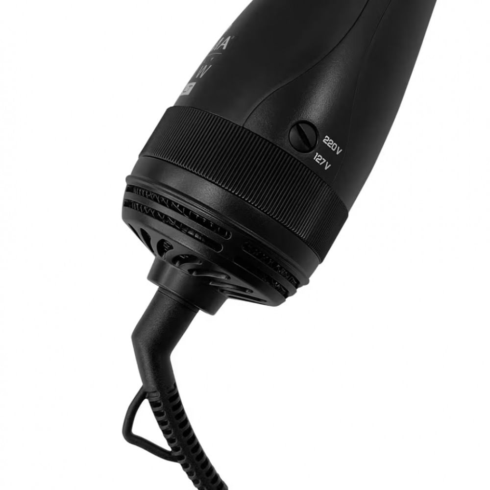 Escova Secadora Gama Eleganza Plus com Cabo de 1,70 m, Ceramic Ion e 1.300W Preto / Bivolt