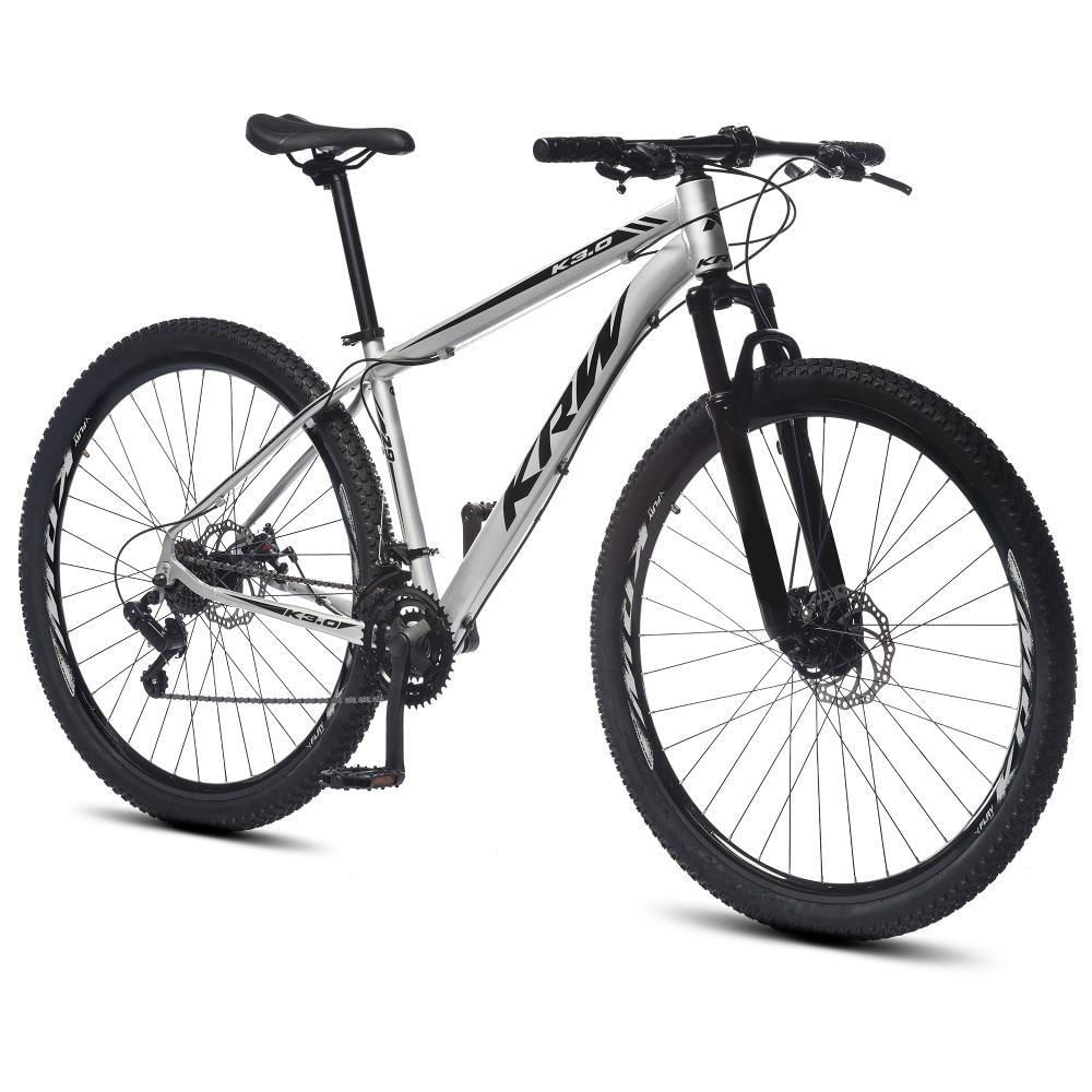 Bicicleta Aro 29 Krw Alumínio 24 Vel Freio A Disco X52 Cor:prata/preto;tamanho Quadro:15.5 Prata/preto