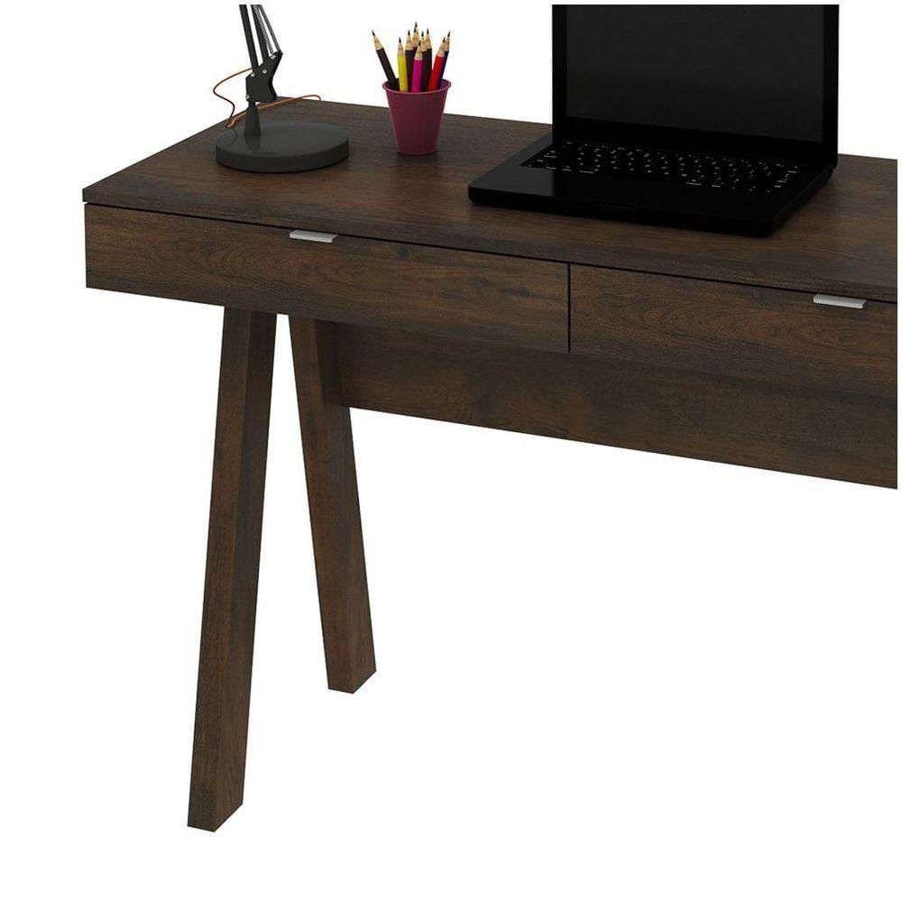 Mesa Para Escritório 2 Gavetas Me4128 Rústico