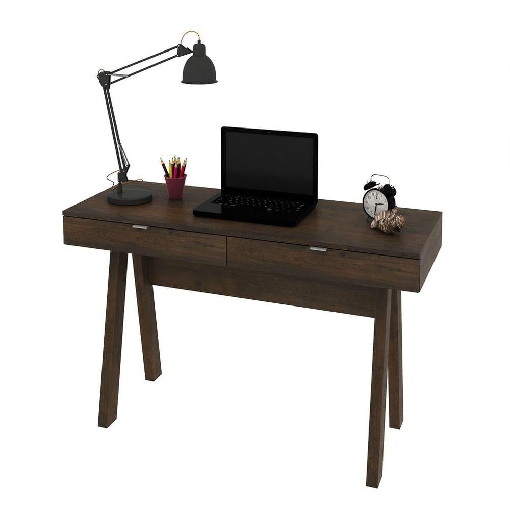 Mesa Para Escritório 2 Gavetas Me4128 Rústico