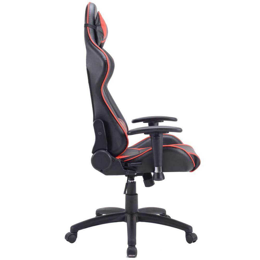 Cadeira Gamer Pro Reclinável Base Giratória Gallant Preto/Vermelho