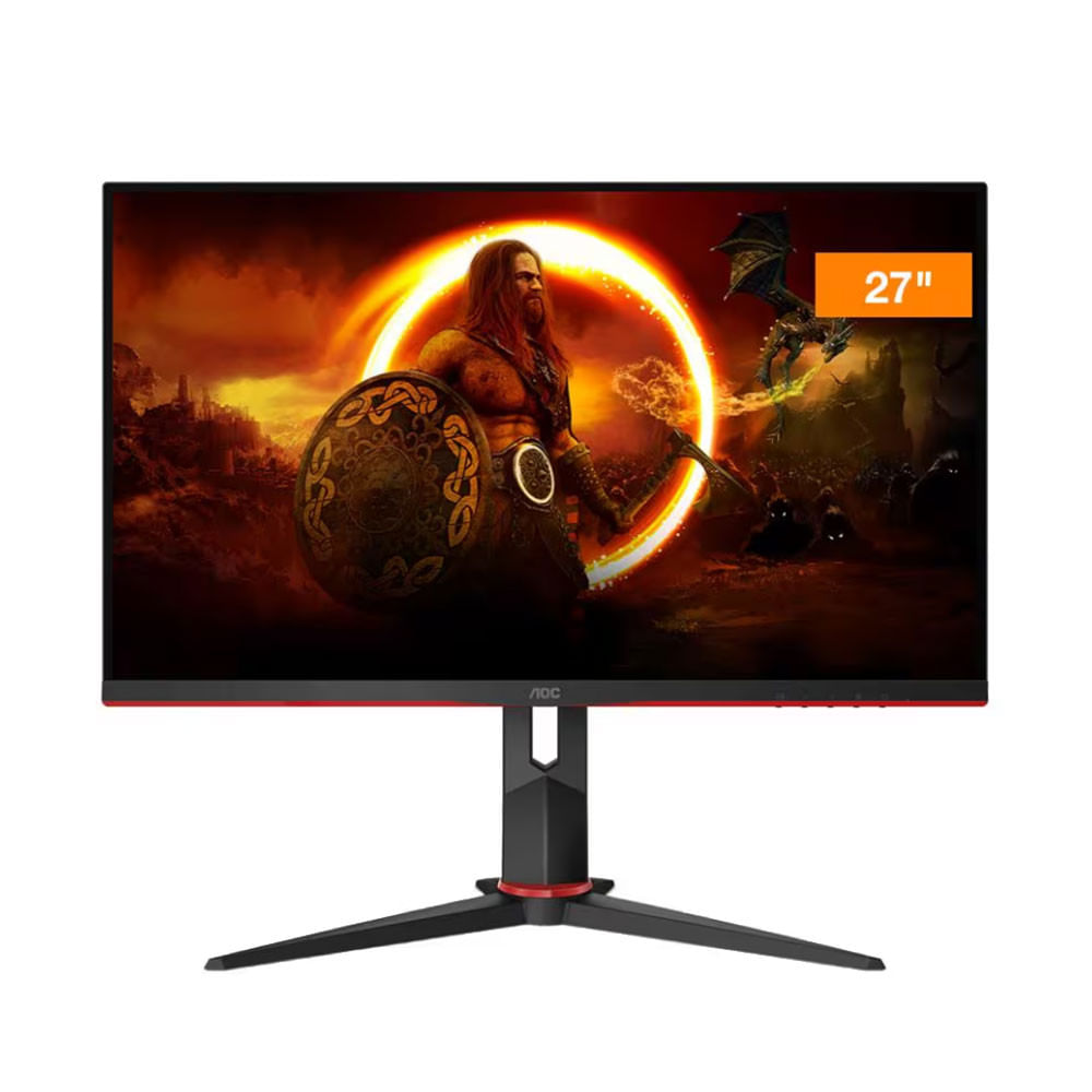 Monitor Gamer Widescreen VA 27 AOC 1920 x 1080 FHD 27G2S/BK Entrada HDMI e VGA