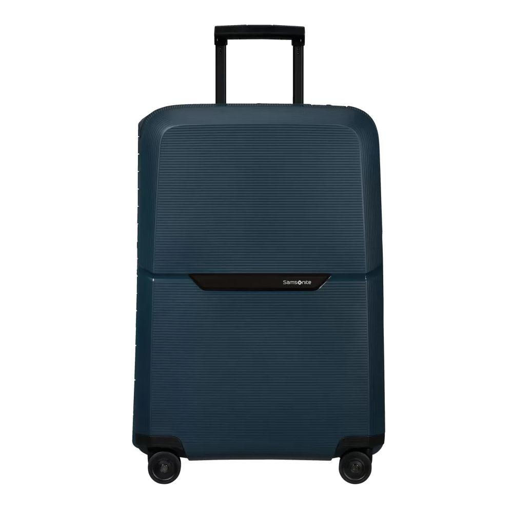 Mala Grande Magnum Eco Samsonite Polipropileno Cadeado Tsa 4 Rodas Duplas Giro 360 Azul MarinhoG