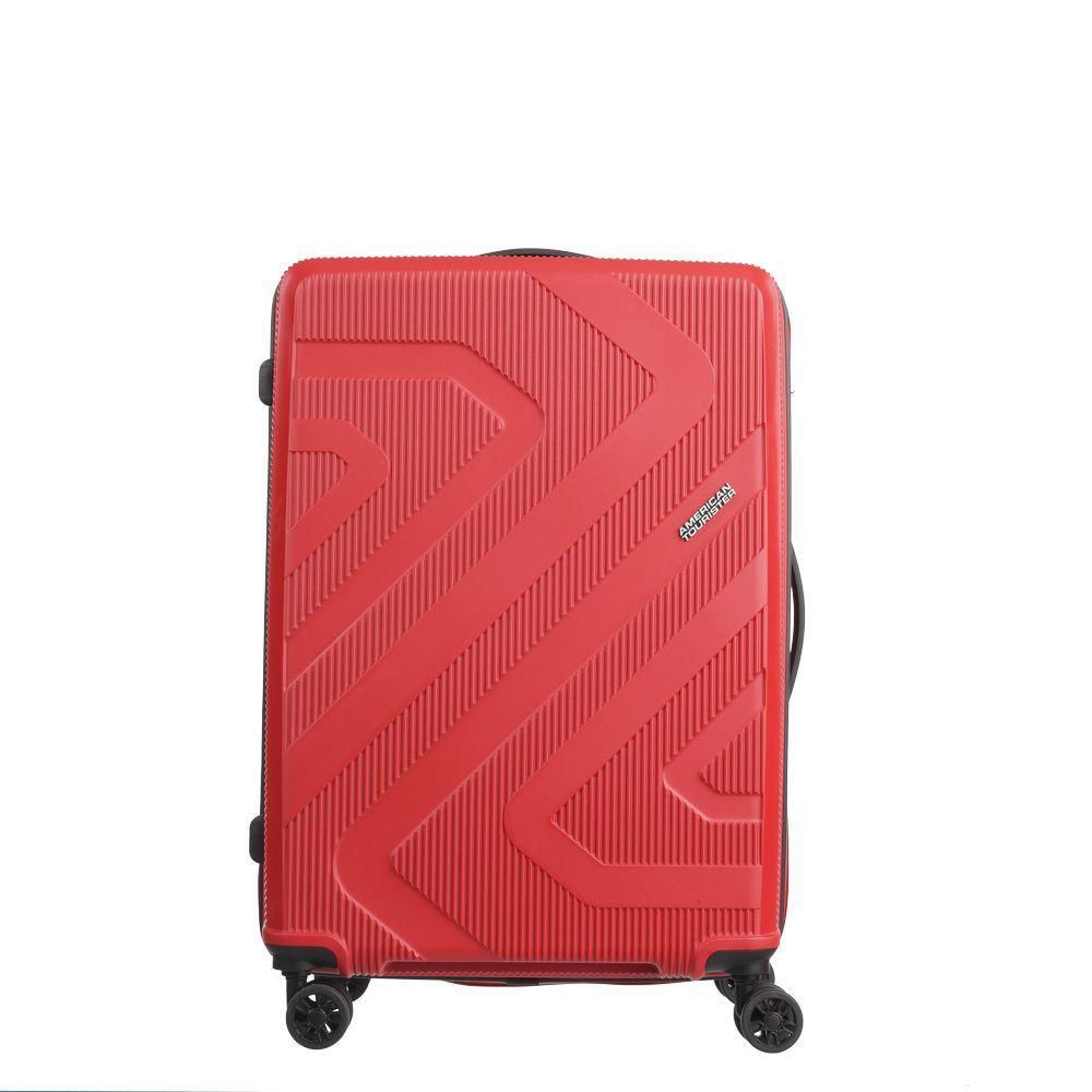 Mala Média Polipropileno American Tourister Camboriu Cadeado Tsa Rodas 360º Vermelho M