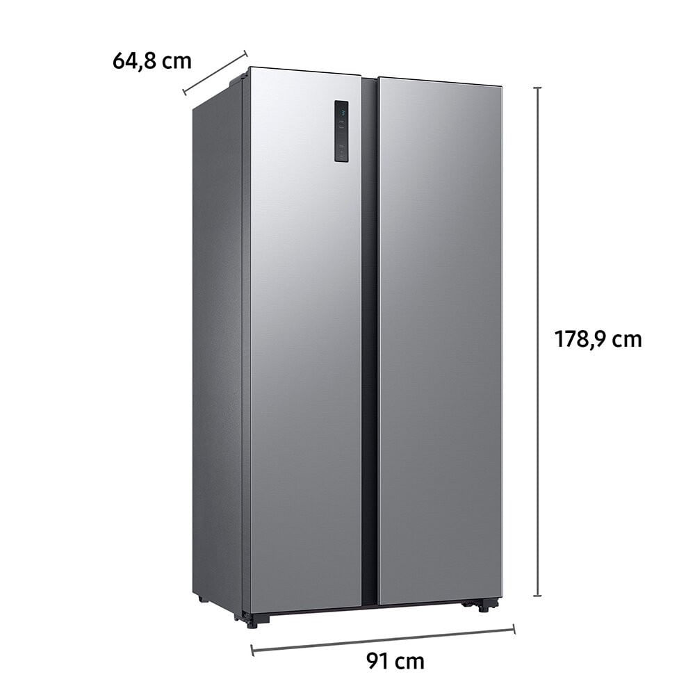 Geladeira Samsung Side By Side 490 Litros All Around Cooling - RS52 Inox Look / 110V